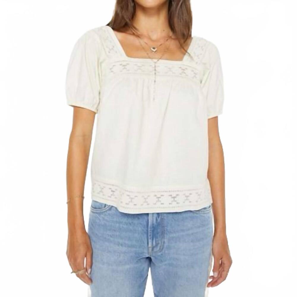 NEW MOTHER memory lane puff sleeve blouse in early bird